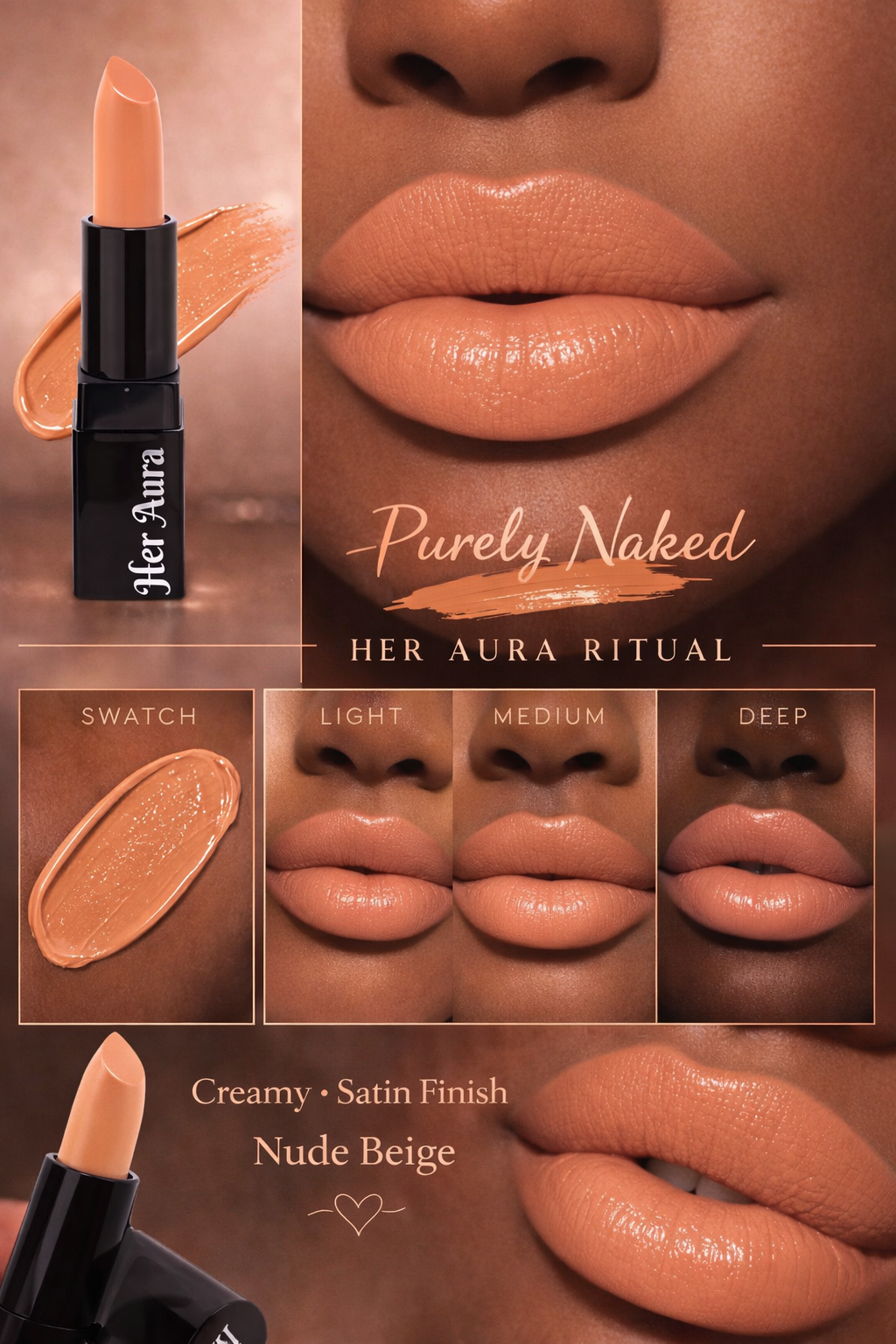 Satin Lipstick - Purely Naked