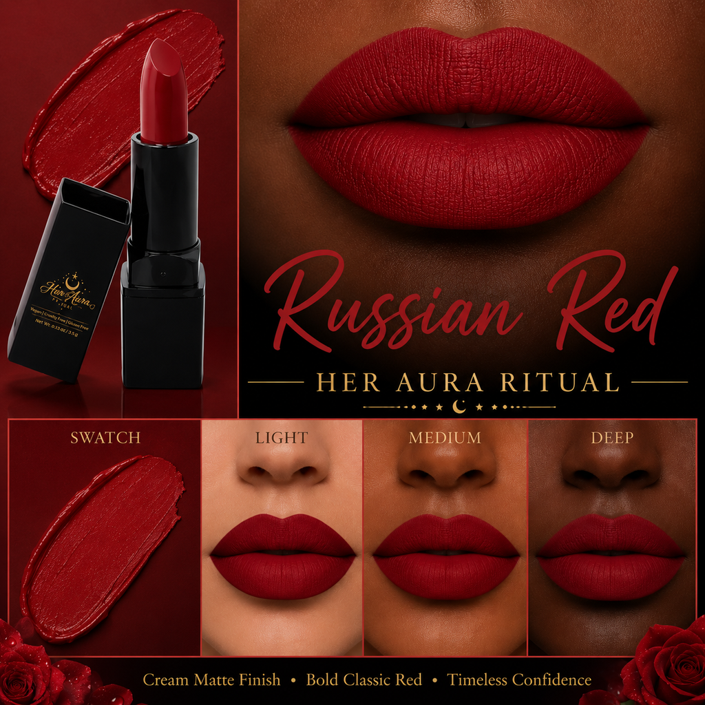 Russian Red Matte Lipstick | Classic True Red | Creamy Long-Wear Lip Color
