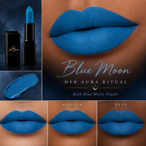 Blue Moon Matte Lipstick | Bold Sky Blue Statement Lip
